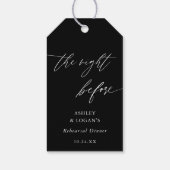 リハーサルディナー前夜 黒 ギフトタグ (裏面)