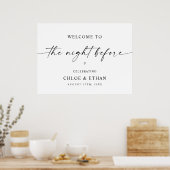 リハーサルディナー前日のウェルカムサイン ポスター (キッチン)