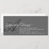 リハーサルディナー招待状グレーモノグラムA 招待状 (正面/裏面)