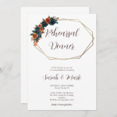 リハーサルディナー招待状テンプレート 招待状 (正面/裏面)