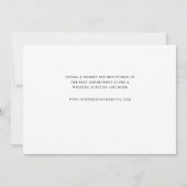 リハーサルディナー招待状ブラックオンカスタムカラー 招待状 (裏面)