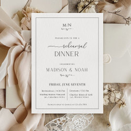 リハーサルディナー招待状モノグラムクラシックウェッド 招待状