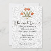 リハーサルディナー招待状ヴィンテージ花 招待状 (正面)