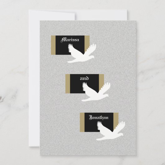 リハーサルディナー招待状結婚- Doves 招待状 (正面)
