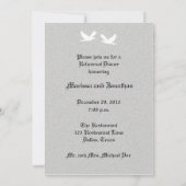 リハーサルディナー招待状結婚- Doves 招待状 (裏面)