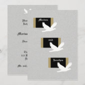 リハーサルディナー招待状結婚- Doves 招待状 (正面/裏面)