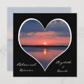 リハーサルディナー招待状 – サンセットインハート 招待状 (正面/裏面)