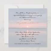 リハーサルディナー招待状 – サンセットインハート 招待状 (裏面)