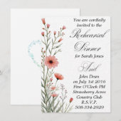 リハーサルディナー招待状 シンプル 招待状 (正面/裏面)