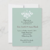 リハーサルディナー招待状-ティール（緑がかった色） 招待状 (裏面)