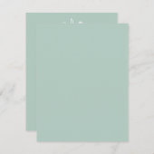 リハーサルディナー招待状-ティール（緑がかった色） 招待状 (正面/裏面)