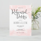リハーサルディナー招待状 - ブラッシュウォーターカラー 招待状 (スタンド正面)