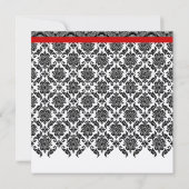 リハーサルディナー招待状 - ヴィンテージ ブラック ダマスク 招待状 (裏面)