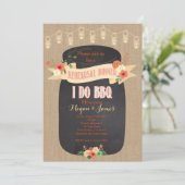 リハーサルディナー招待状。僕はバーベキューをする、メイスン・ジャー 招待状 (スタンド正面)