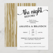 リハーサルディナー招待状 前夜のご案内 招待状 (正面/裏面)