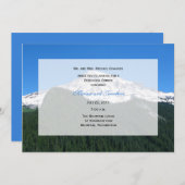 リハーサルディナー招待状 -- 山岳風景 招待状 (正面/裏面)