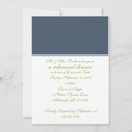 リハーサルディナー招待状 招待状 (正面)