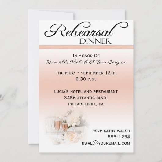 リハーサルディナー招待状 招待状 (正面)