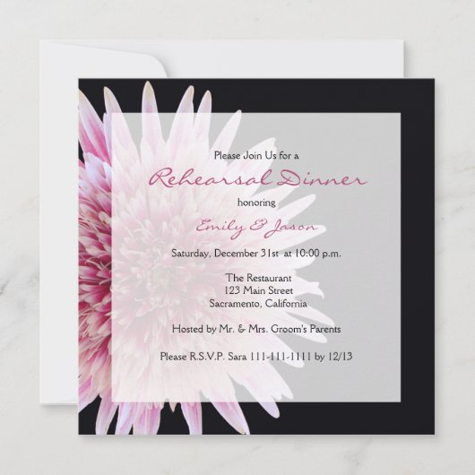 リハーサルディナー招待状 招待状 (正面)