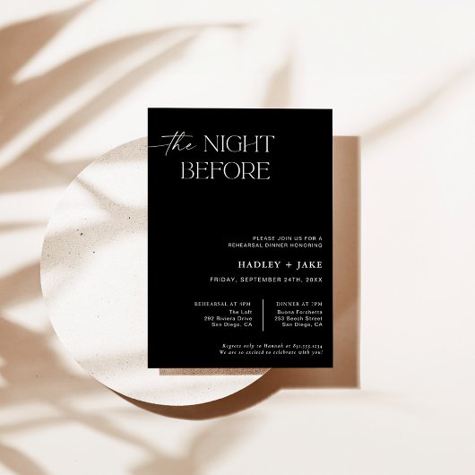 リハーサルディナー招待状 | The Night Before 招待状