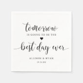 リハーサルディナー明日最高の日いつもナプキン スタンダードカクテルナプキン (正面)