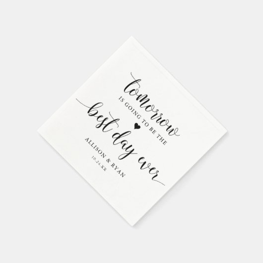 リハーサルディナー明日最高の日いつもナプキン スタンダードカクテルナプキン (角)