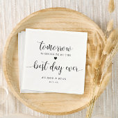 リハーサルディナー明日最高の日いつもナプキン スタンダードカクテルナプキン