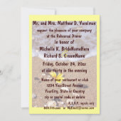 リハーサルディナー海シーシェル黄色 招待状 (正面)