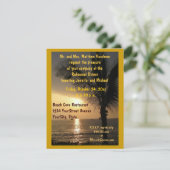 リハーサルディナー海ビューパームツリー 招待状 (スタンド正面)