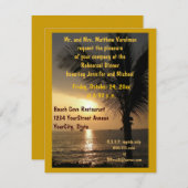 リハーサルディナー海ビューパームツリー 招待状 (正面/裏面)