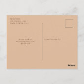 リハーサルディナー秋秋エレガントカボチャかわいい ポストカード (裏面)