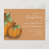 リハーサルディナー秋秋エレガントカボチャかわいい ポストカード (正面)