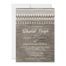 リハーサルディナー素朴ウッドフェンスレースタイポグラフィ