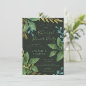 リハーサルディナー結婚ズ水彩葉招待状 招待状 (スタンド正面)