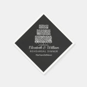 リハーサルディナー結婚ハッシュタグのケーキ紙 スタンダードカクテルナプキン (角)