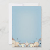 リハーサルディナー美しい熱帯ビーチ殻 招待状 (裏面)