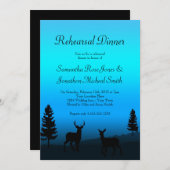 リハーサルディナー自然マウンテンダスクブルー 招待状 (正面/裏面)