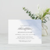 リハーサルディナー |ほこりっぽい青い水色 招待状 (スタンド正面)