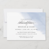 リハーサルディナー |ほこりっぽい青い水色 招待状 (正面)