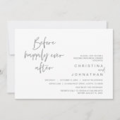 リハーサルディナー、インビタの後幸せに 招待状 (正面)