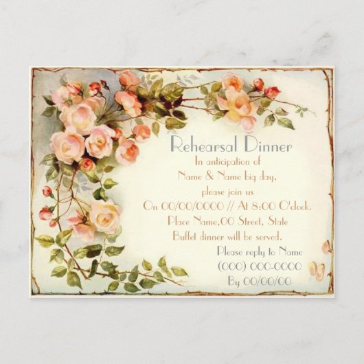 リハーサルディナー インビテーションポストカード (正面)