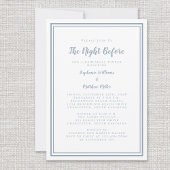 リハーサルディナー ウェディング 前夜 | ダスティーブルー 招待状