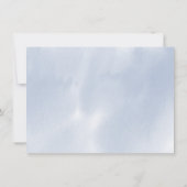 リハーサルディナー | ダスティーブルー水彩 招待状 (裏面)