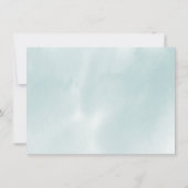 リハーサルディナー |ティール(緑がかった色)グリーンウォーター色 招待状 (裏面)