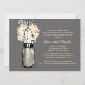 リハーサルディナー-デイジーズワイルドフラワーズ&メイソンジャー 招待状 (正面)