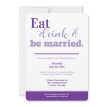 リハーサルディナー パープル Eat Drink and Be Married