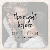 リハーサルディナー フォトコースター スクエアペーパーコースター (正面)