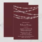 リハーサルディナー - マルサラ ツインクル ライト 招待状 (正面/裏面)