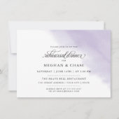 リハーサルディナー | ライラック アメシスト 水彩 招待状 (正面)