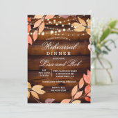 リハーサルディナー　ラスティック　秋の葉の招待状 招待状 (スタンド正面)
